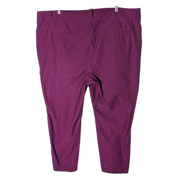 Lane Bryant Signature Fit Ankle Allie Pant Sz 26 Plum Purple Office Workwear - Picture 5 of 8